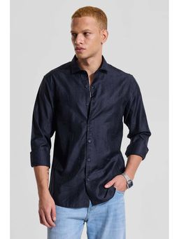 Snitch - Men Navy Blue Stripes Shirt