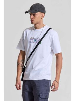 Snitch - Men White Graphic T-Shirt