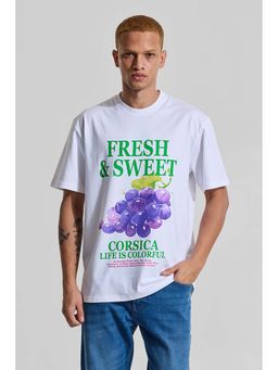 Snitch - Men White Graphic T-Shirt