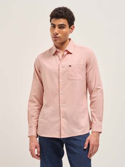 The Bear House - Men Pink Solid Shirt