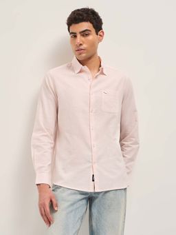 The Bear House - Men Pink Solid Shirt