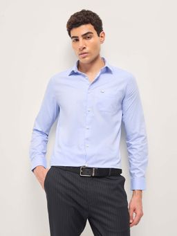 The Bear House - Men Blue Solid Shirt