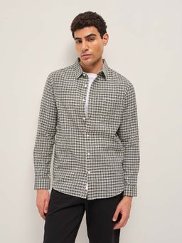 The Bear House - Men Grey Checks Shirt