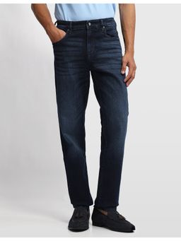 Arrow Newyork - Men Bronx Regular Fit Whiskered Blue Jeans
