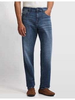 Arrow Newyork - Men Blue Bronx Regular Fit Whiskered Jeans