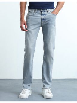Flying Machine - Men Blue Whiskered Freddie Slim Straight Fit Jeans