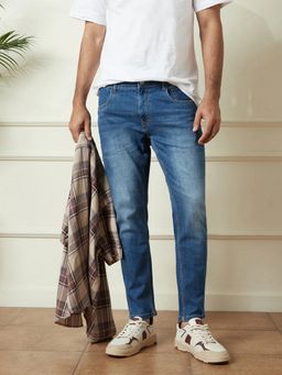 WROGN - Blue Heavy Fade Slim Tapered Jeans