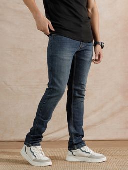WROGN - Blue Casual Heavy Fade Slim Fit Jeans
