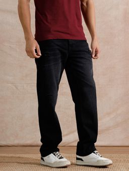 WROGN - Blue Distressed Heavy Fade Anti Fit Jeans