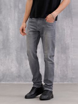 WROGN - Grey Slim Fit Mid Wash Jeans