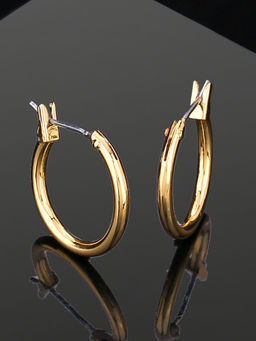 Estele - Gold Plated Trendy Circular Hoop Earrings for Girls & Women