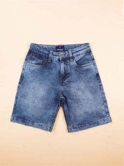 KiddoPanti - Boys Regular Fit Knee length Denim Shorts