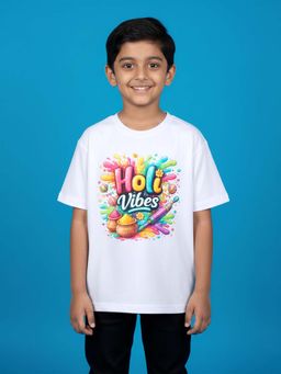 KiddoPanti - White Printed T-Shirt