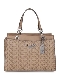 Guess - FINCHER SATCHEL Brown Handbag