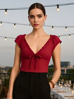 Don’t be basic - Solid Maroon Top