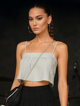 Don’t be basic - Stripes Green Top