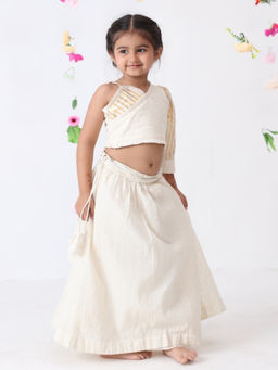 JILMIL - Golden Silver Lurex Cotton Lehenga (Set of 2)