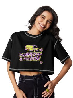The Souled Store - Scooby Doo the Mystery Machine Women Oversized Cropped T-Shirt