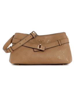 Guess - Ella Women Snap Button Sling Bag Beige