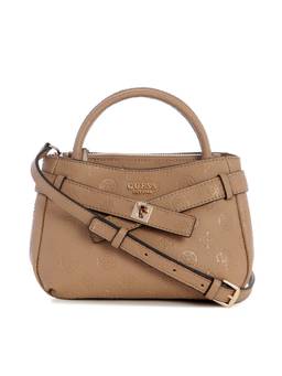 Guess - Ella Women Snap Button Satchel Bag Beige
