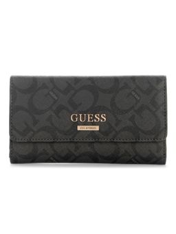 Guess - Tyra Women Snap Button Trifold Wallet Black