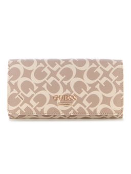 Guess - Tyra Women Snap Button Continental Wallet Beige