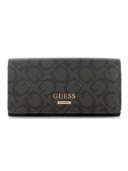 Guess - Tyra Women Snap Button Continental Wallet Black
