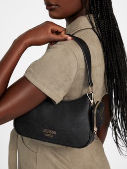 Guess - Oona Women Zip Shoulder Bag Black