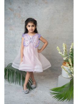 LABEL NEETI - Butterfly Sequin Wings Fairy Lavender Dress