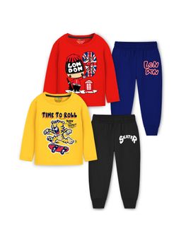 Trampoline - Boys Tiger And Lon Don Printed T-Shirt With Pyjama (Pack of 2)