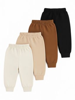 Trampoline - Solid Fleece Multicolor Joggers (Pack of 4)