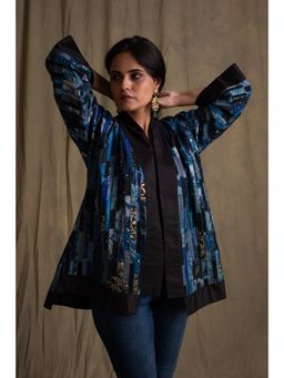 PRIYANKA RAAJIV - Idika Heritage Blue Embellished Jacket