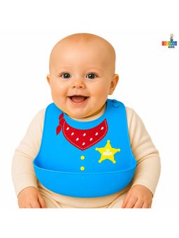 Chinmay Kids - Unisex Silicone Baby Bib for Feeding & Weaning-Blue-12-18 Months