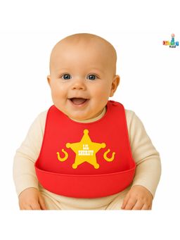 Chinmay Kids - Light Weight Unisex Silicone Baby Bib for Feeding & Weaning-Red-12-18 Months