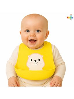 Chinmay Kids - Unisex Silicone Baby Bib for Feeding & Weaning-Yellow-12-18 Months