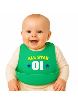 Chinmay Kids - Unisex Silicone Baby Bib for Feeding & Weaning-Green-12-18 Months