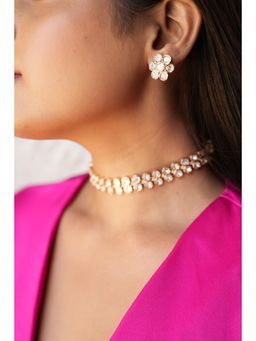 BINNI - Araya Kundan Studded Choker and Earring Set