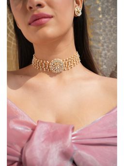 BINNI - Talia Multi-Strand Kundan Flower Choker Set