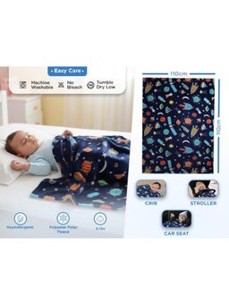 Mee Mee - Navy Blue Soft and Comfortable Infant Wrap Cotton Baby Blanket