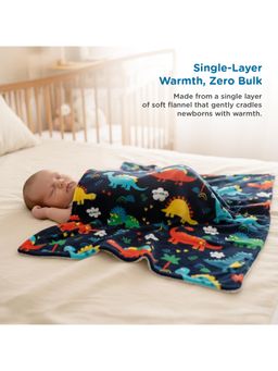 Mee Mee - Navy Blue Soft and Comfortable Infant Wrap Cotton Baby Blanket