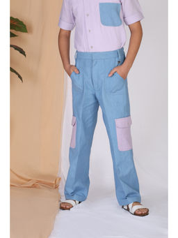 Mulyo Kids - Boys Blue Nettle Cargo Pants