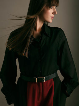 VERO MODA - Black Golden Buckle Jeans Belt