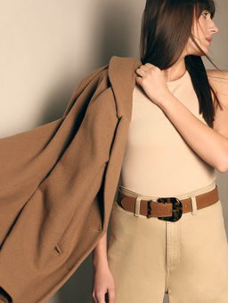 VERO MODA - Brown Printed Buckle Jeans Belt