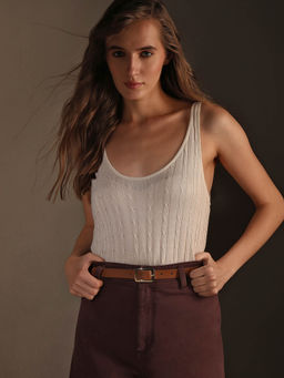 VERO MODA - Women Solid Back & Brown Belts