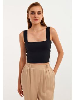 OXXO - Black Solid Tank Top