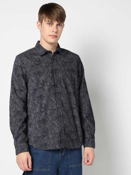 GAP - Men's Navy Blue Abstract Casual Shirt