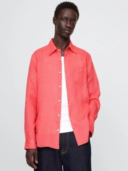 GAP - Men's Red Solid Shirt