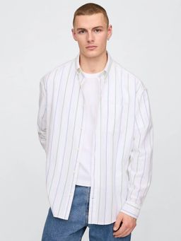 GAP - Men's White Collar Neck Casual Shirt