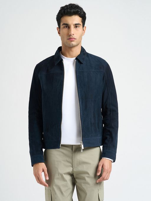 Selected Men's Blue Zip-Through Jacket