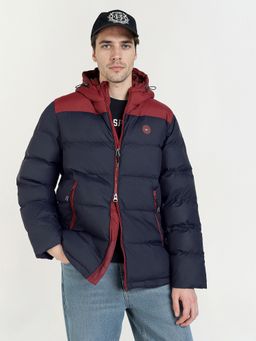 GANT - Men's Navy Blue Quilted Hooded Puffer Jacket